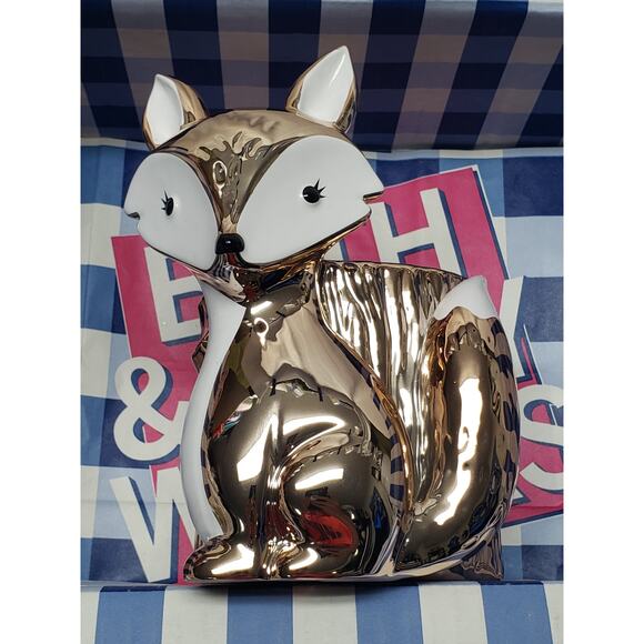 BBW Rose Gold Fox Large 3 Wick Candle Holder | Fall Festive Home Fragrance Decor - Picture 1 of 3